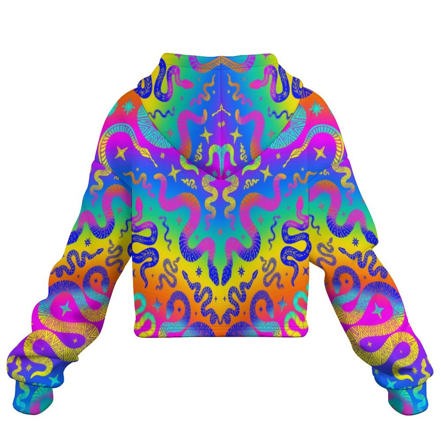 Snake Charmer Cropped Hoodie ✴ Rainbow Aura