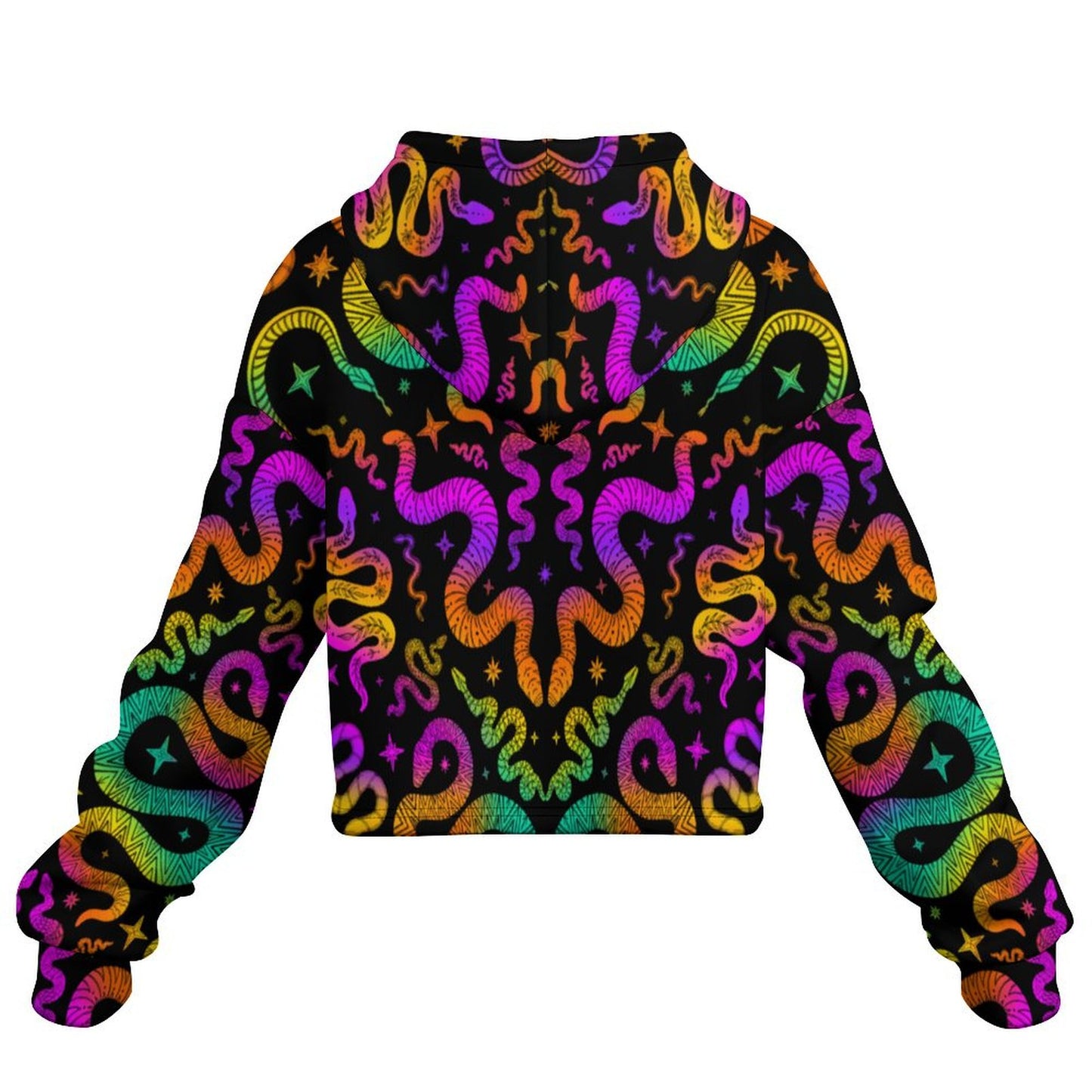 Snake Charmer Cropped Hoodie ✴ Black