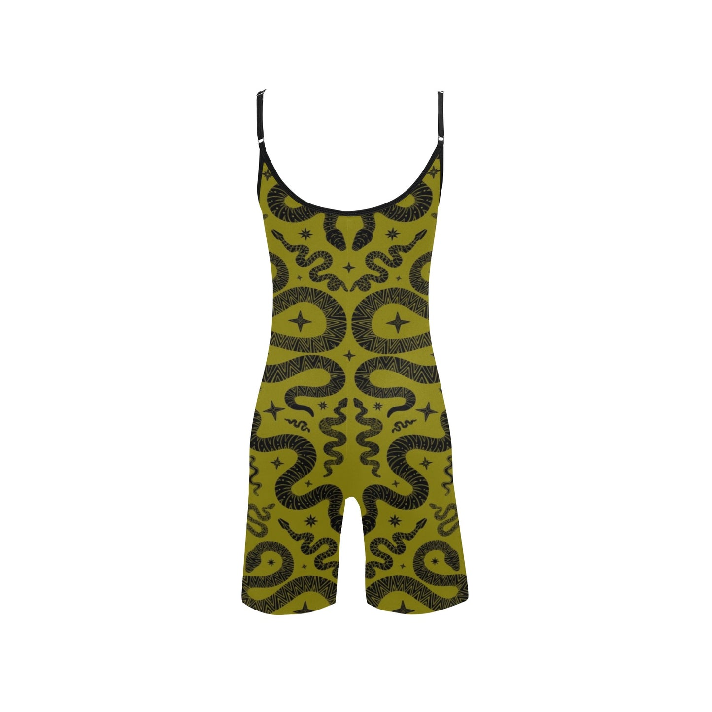 Snake Charmer Cami Short Bodysuit ✴ Olive