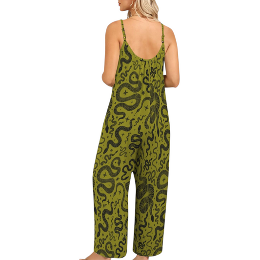 Snake Charmer Jumpsuit ✴ Olive