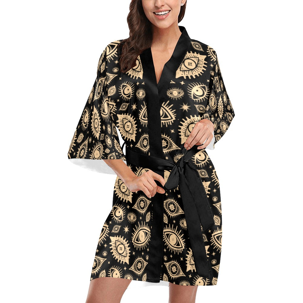 Eye See You Short Robe ✴ Black