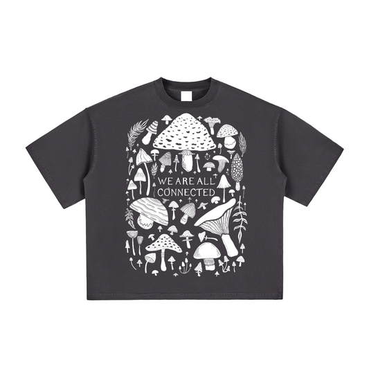 Mushroom Unisex Boxy T-Shirt ✴ Smoke