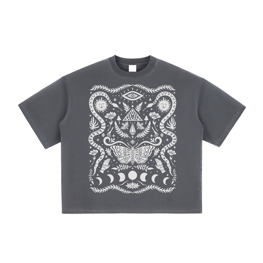 Mystika Unisex Boxy T-Shirt ✴ Ash