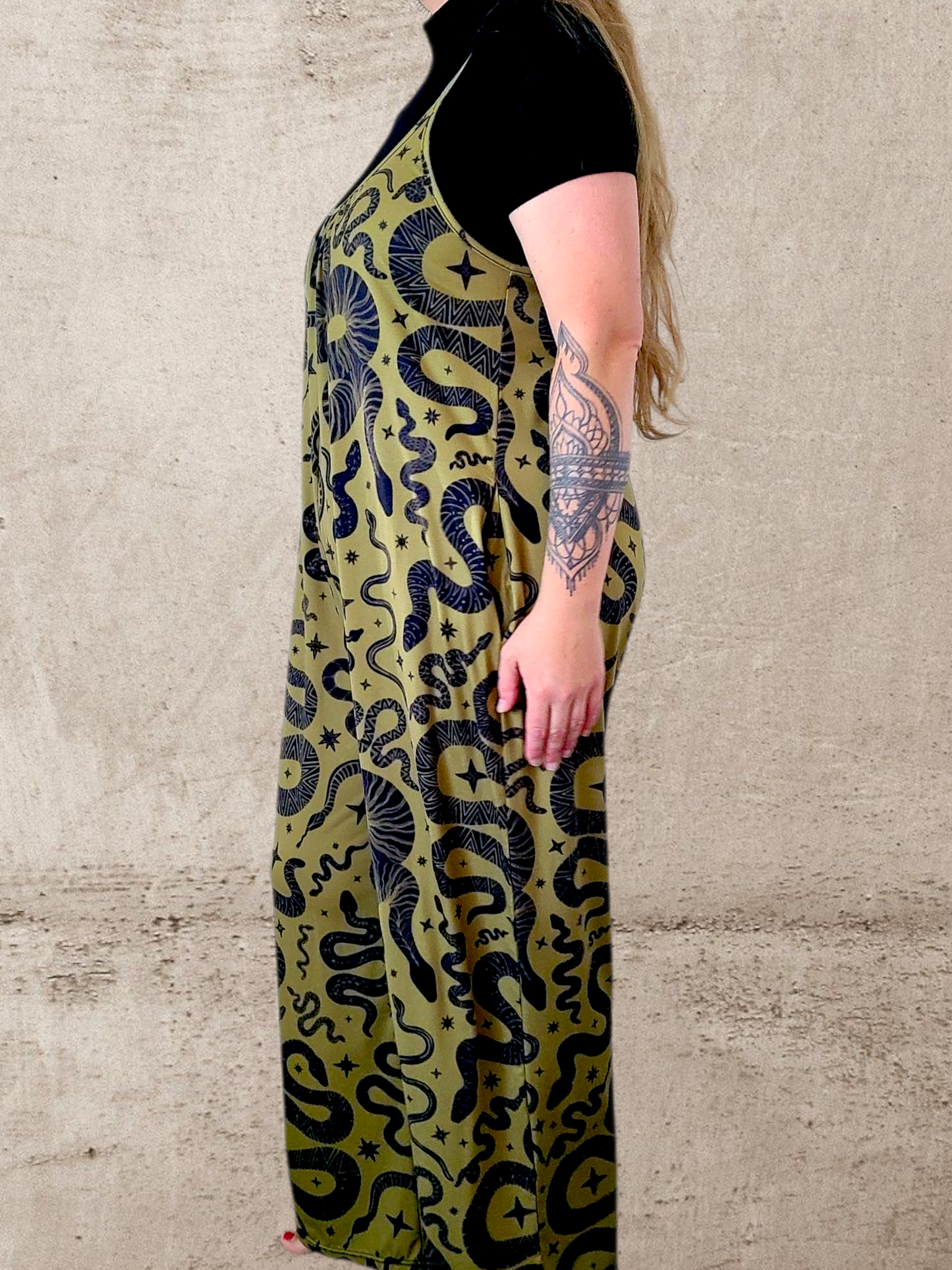 Snake Charmer Jumpsuit ✴ Olive