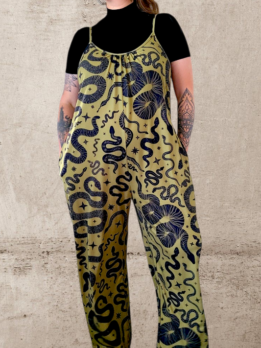 Snake Charmer Jumpsuit ✴ Olive