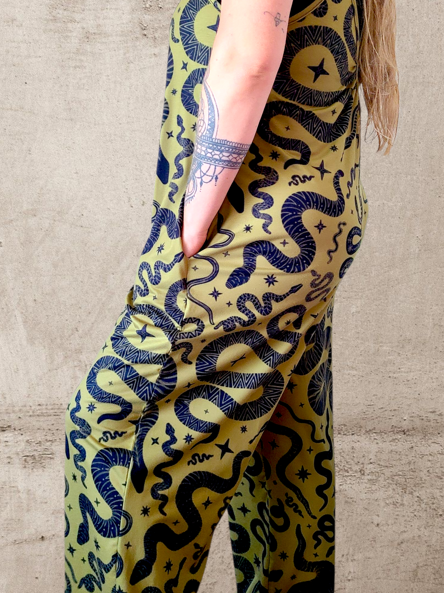 Snake Charmer Jumpsuit ✴ Olive