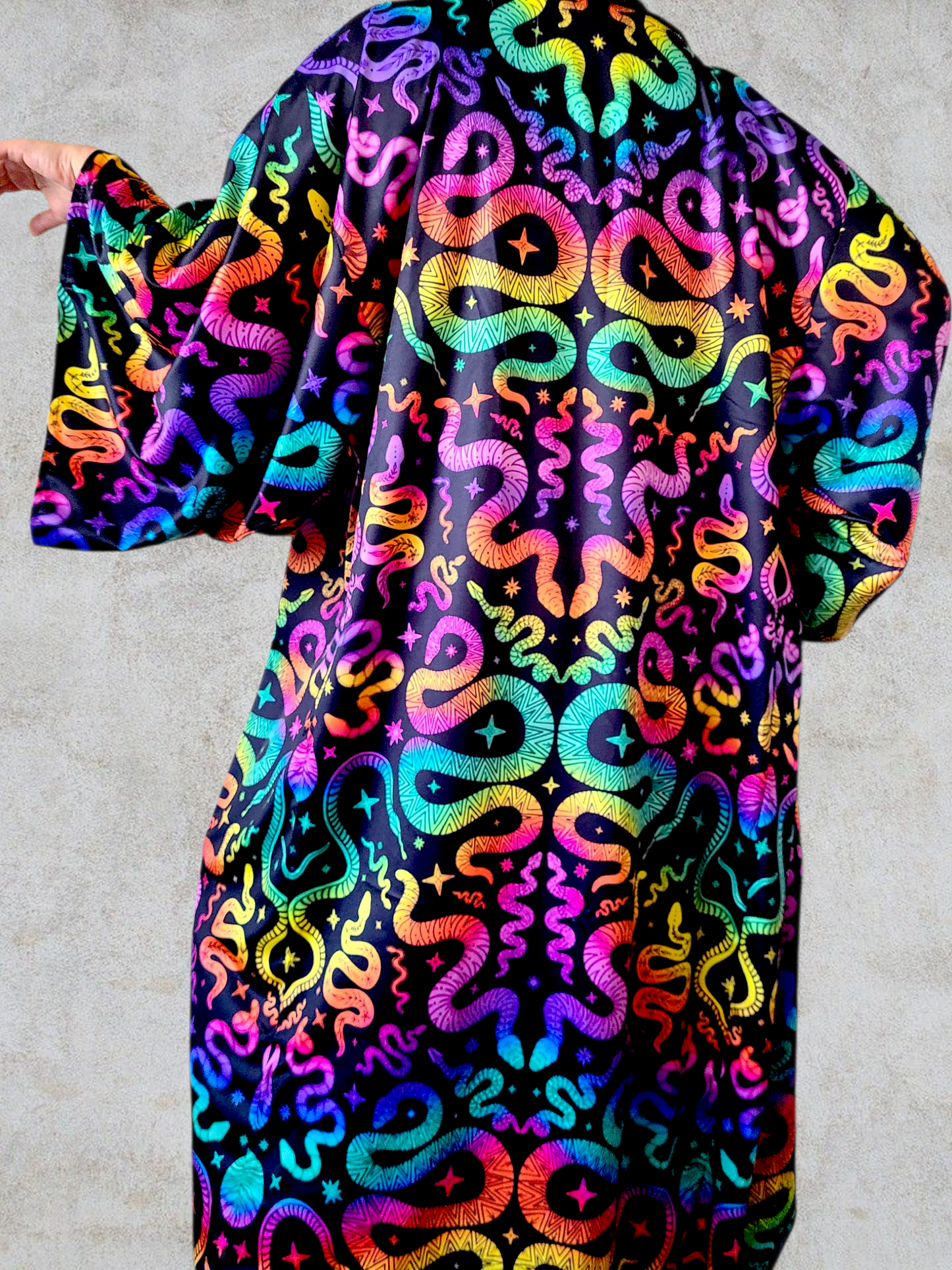 Snake Charmer Long Robe ✴ Black