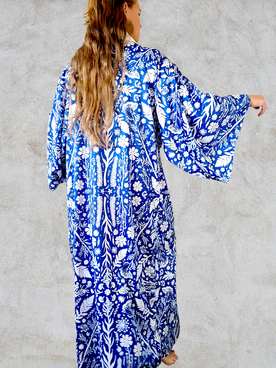 Botanika Long Robe Blue