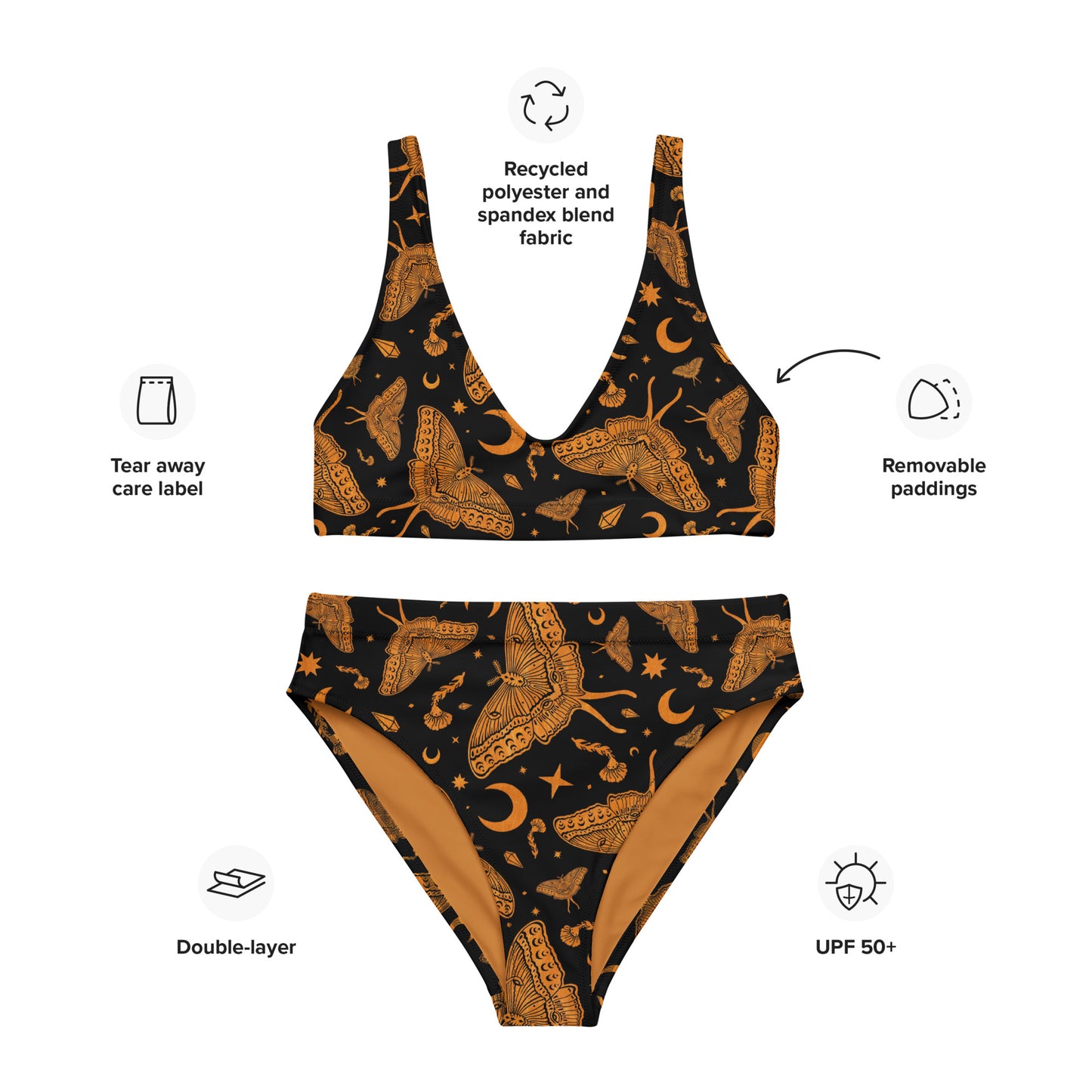 Luna Moth Bikini ✴ Black