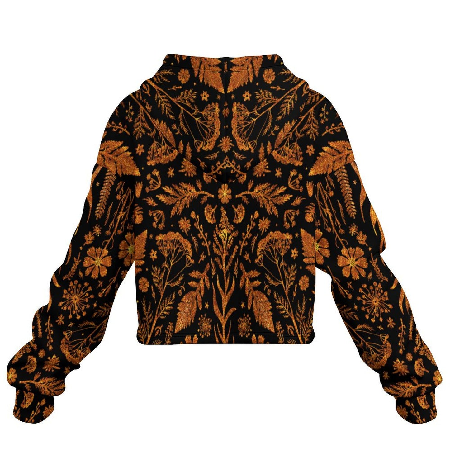 Botanika Cropped Hoodie ✴ Black
