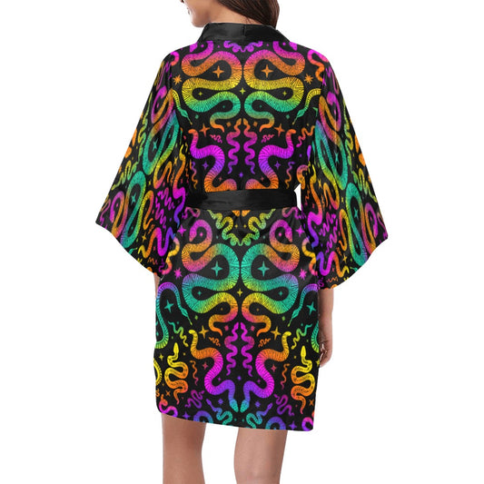 Snake Charmer Short Robe ✴ Black