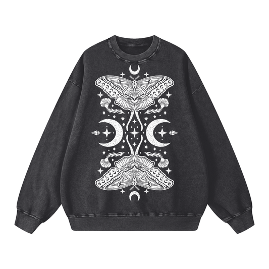 Moth Queen Unisex Sweatshirt ✴ Smoke