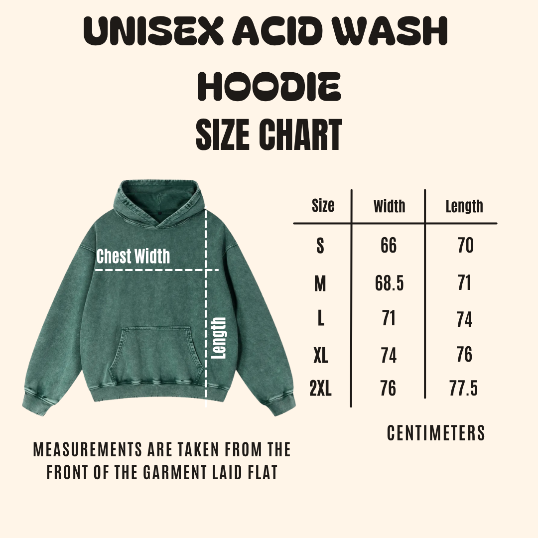 Forest Ritual Acid Wash Hoodie ✴ Dusty Green