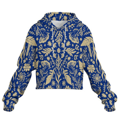 Botanika Cropped Hoodie ✴ Blue