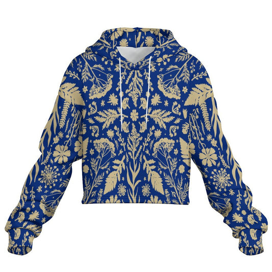 Botanika Cropped Hoodie ✴ Blue