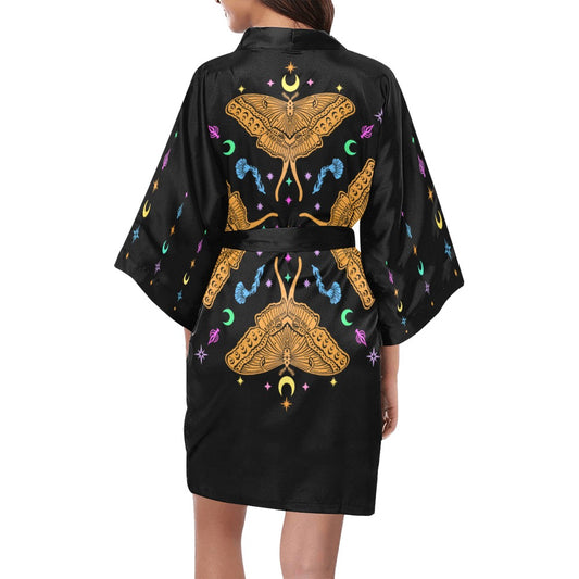 Moth Queen Short Robe ✴ Black Multi