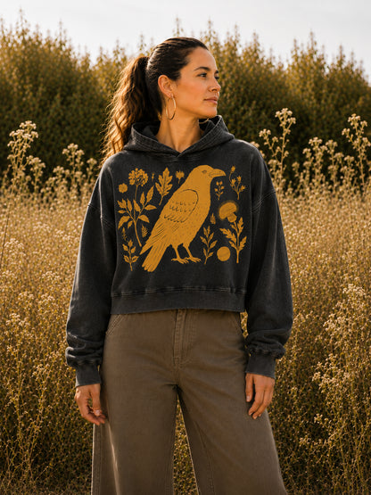 Blackbird Crop Hoodie