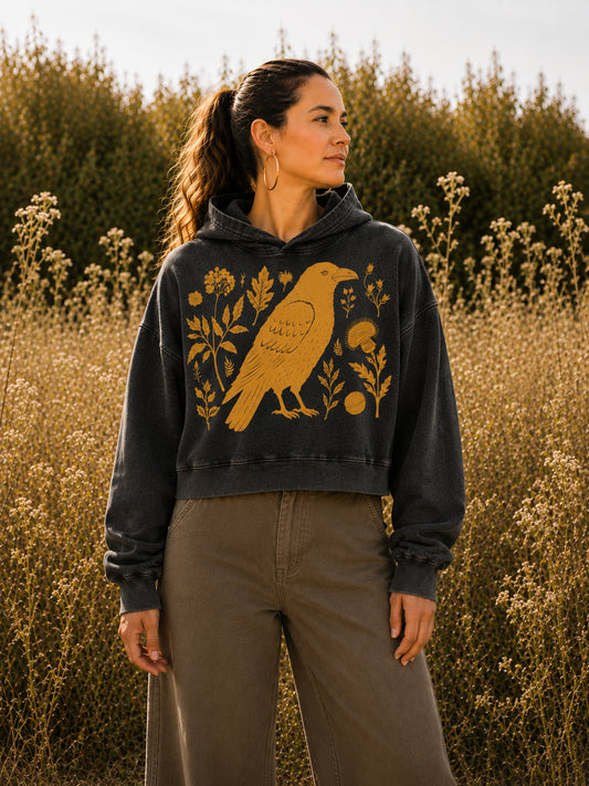 Blackbird Crop Hoodie
