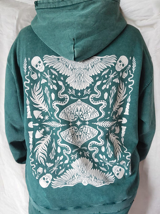 Forest Ritual Acid Wash Sweatsuit Set ✴ Dusty Green