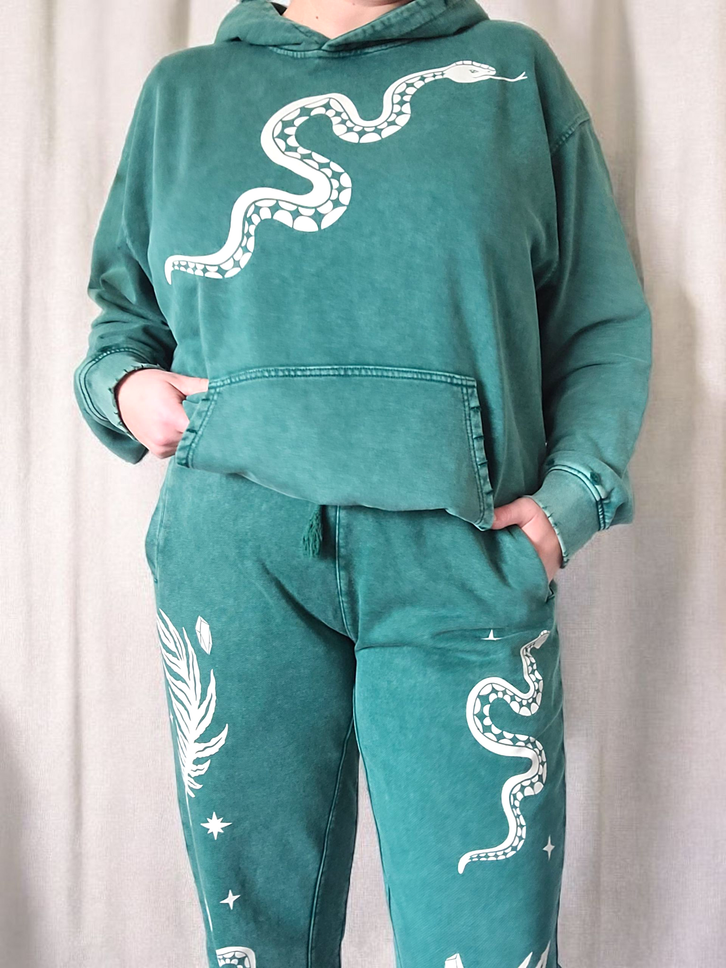 Forest Ritual Acid Wash Sweatsuit Set ✴ Dusty Green