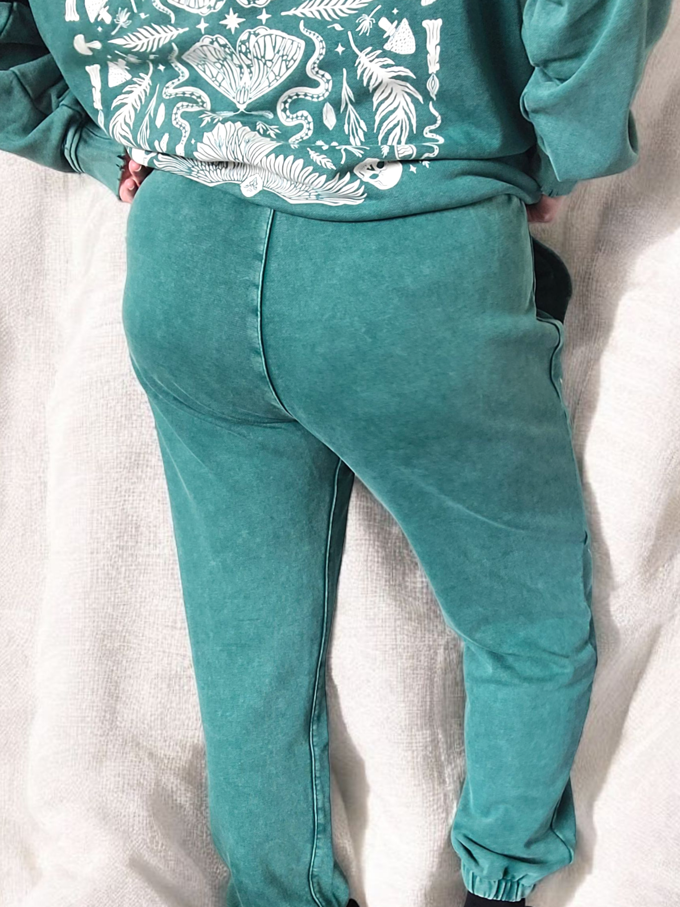 Forest Ritual Acid Wash Sweatsuit Set ✴ Dusty Green