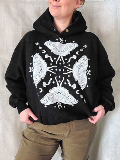 Moth Queen Unisex Hoodie ✴ Charcoal