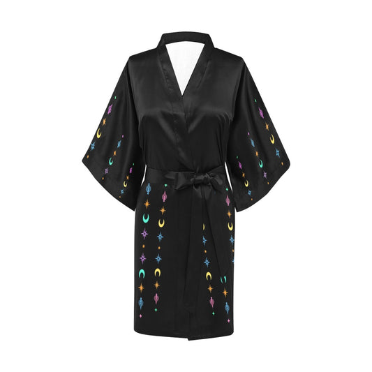 Moth Queen Short Robe ✴ Black Multi