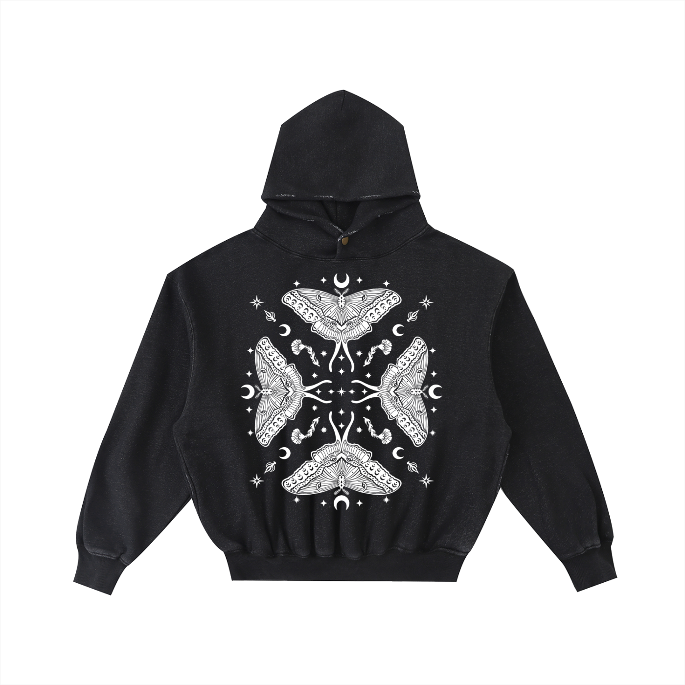 Moth Queen Hoodie ✴ Charcoal