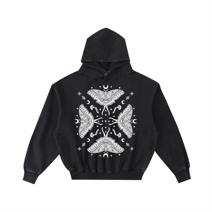 Moth Queen Hoodie ✴ Charcoal