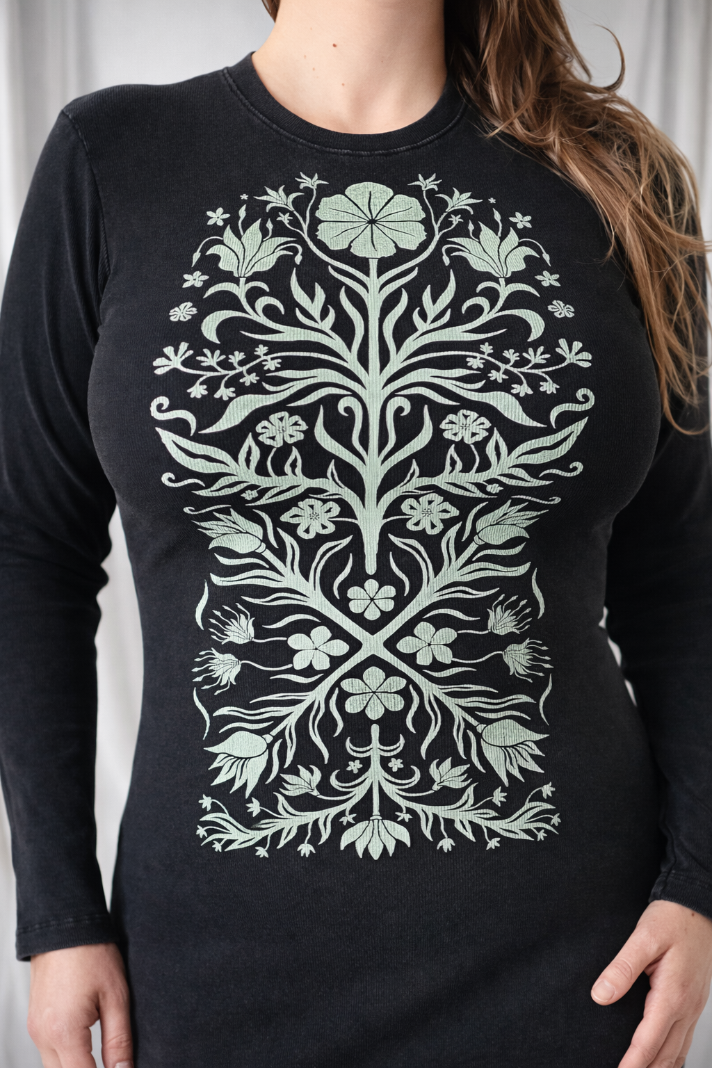 Folk Bloom Midi Dress