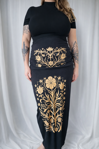 Folk Bloom Maxi Skirt