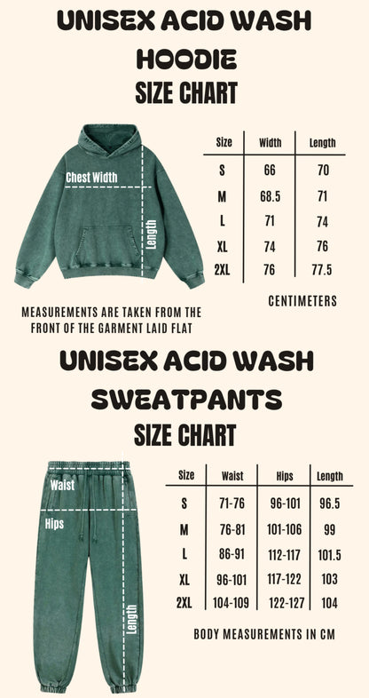 Forest Ritual Acid Wash Sweatsuit Set ✴ Dusty Green