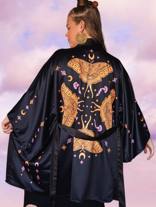 Moth Queen Short Robe ✴ Black