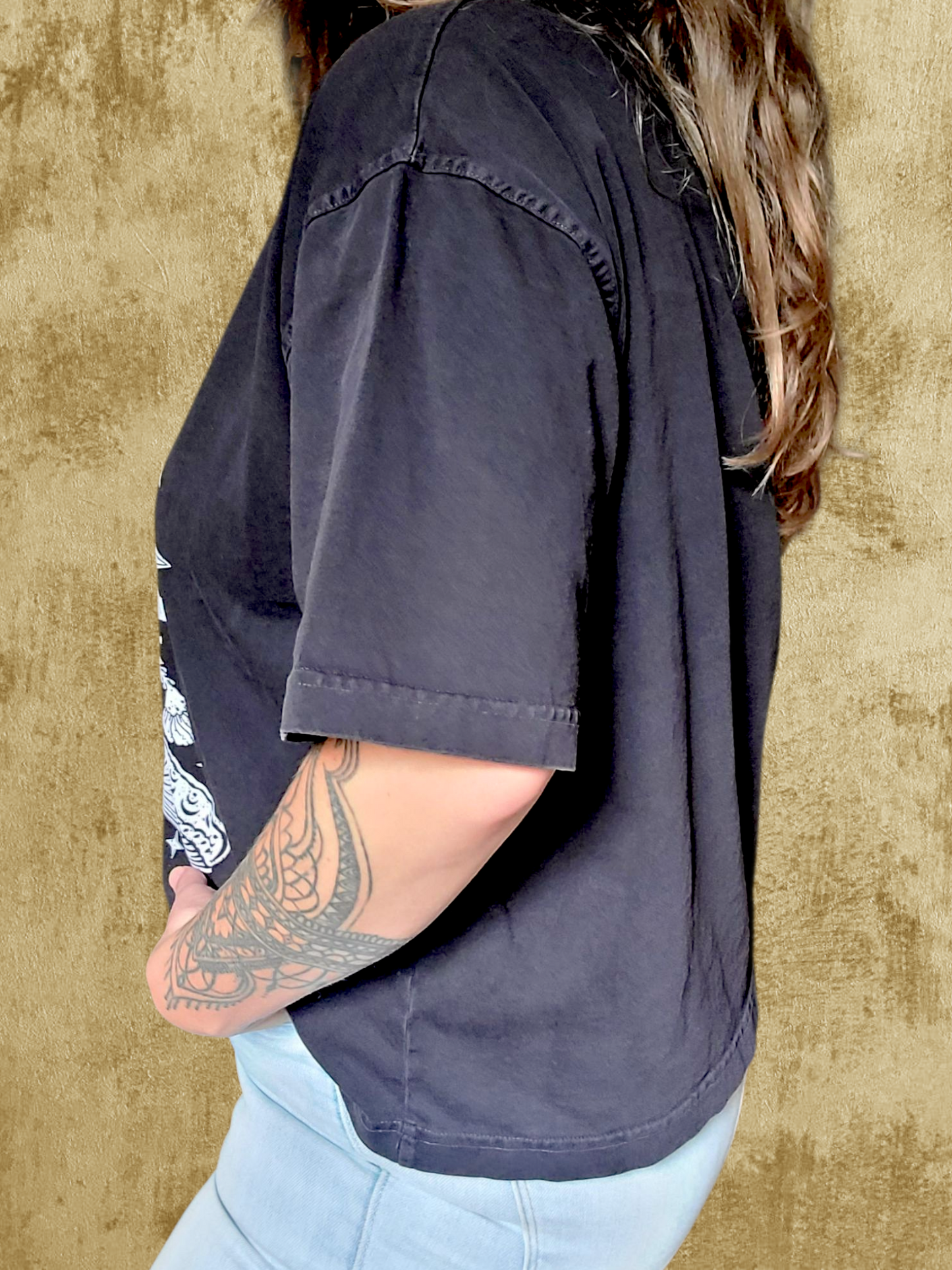 Moth Queen Boxy T-Shirt ✴ Smoke