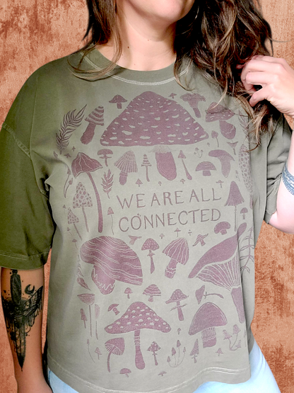 Mushroom Boxy T-Shirt ✴ Sage