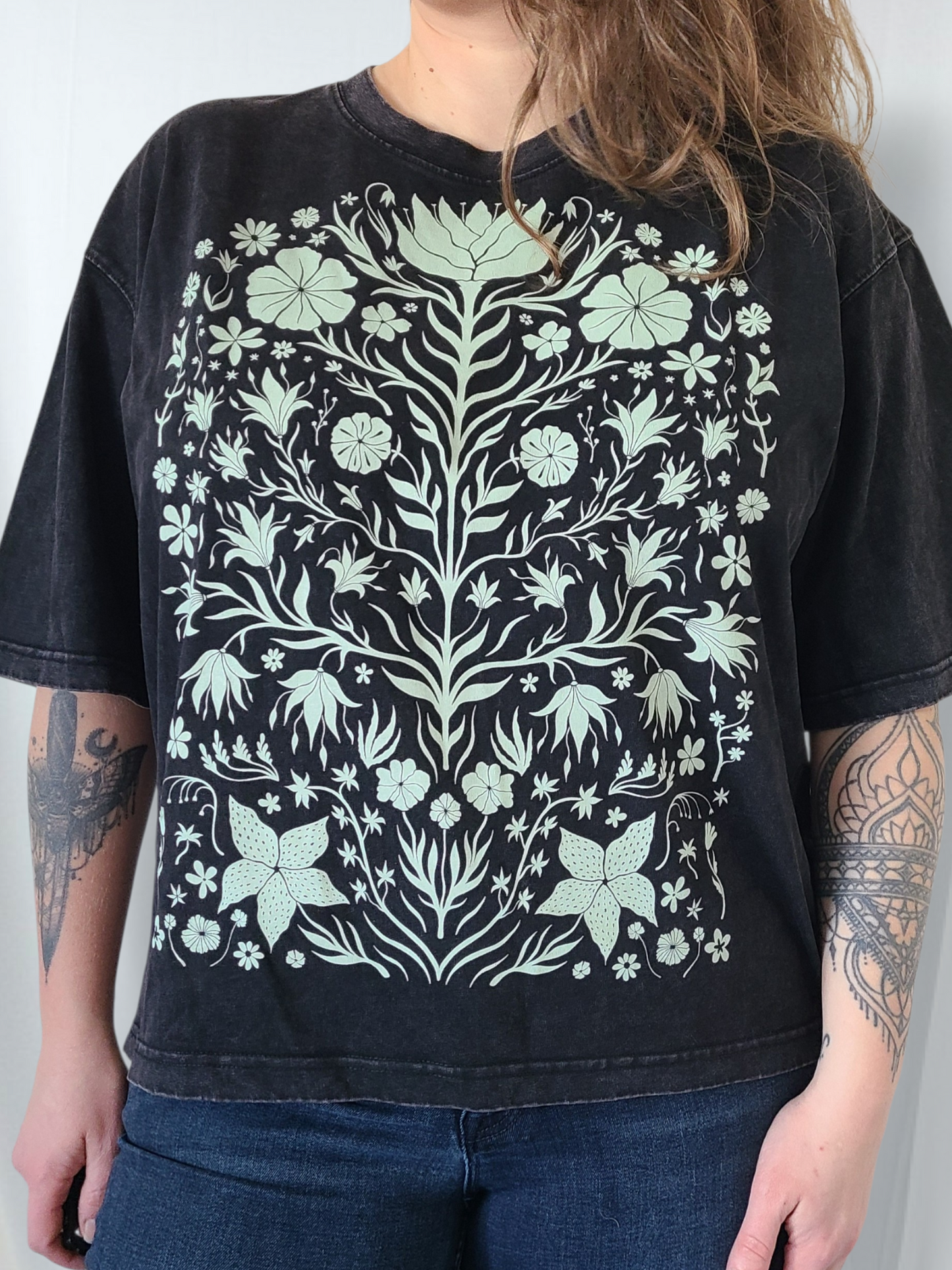 Folk Bloom Mineral Wash Boxy T-Shirt