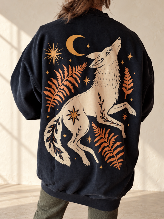 Coyote Wild Sweatshirt Dress
