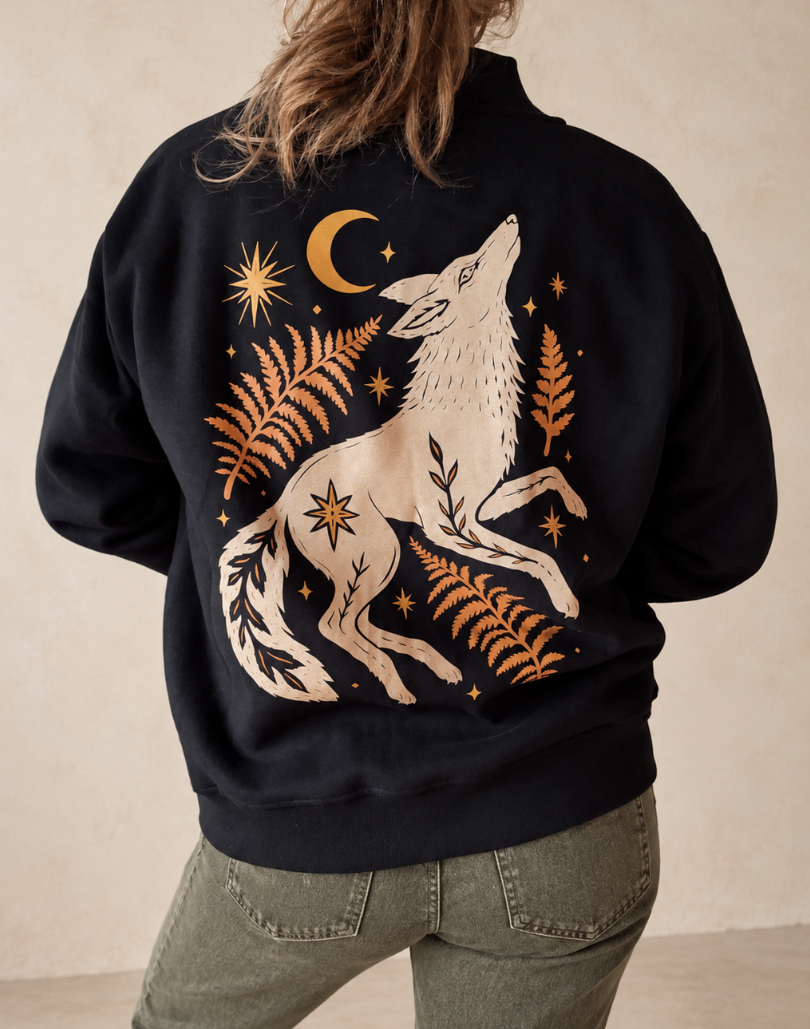 Coyote Wild Mock-Neck Sweatshirt