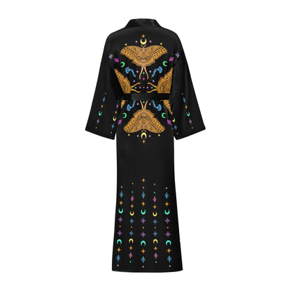 Moth Queen Long Robe ✴ Black Multi
