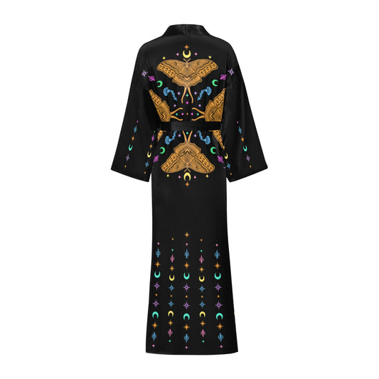 Moth Queen Long Robe ✴ Black Multi
