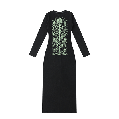 Folk Bloom Midi Dress