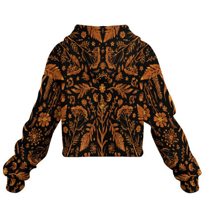 Botanika Cropped Hoodie ✴ Black