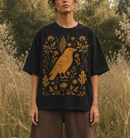 witchy crow graphic tee