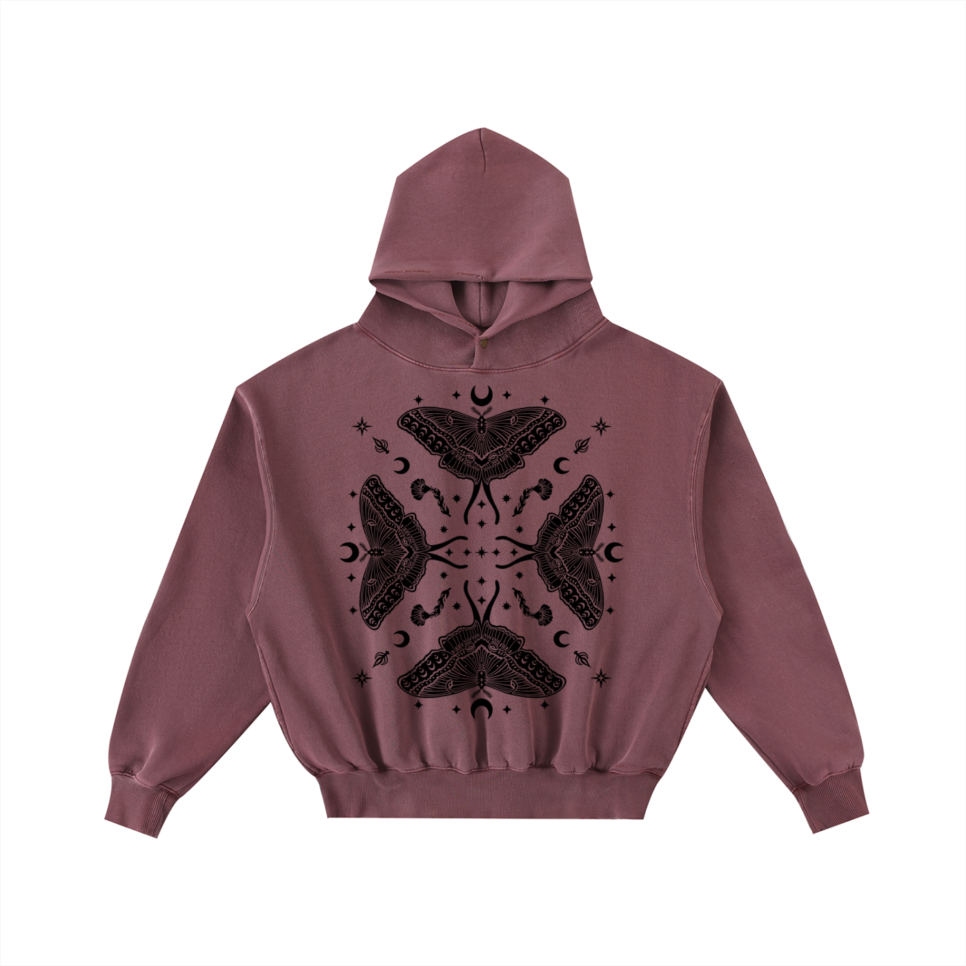 Moth Queen Hoodie ✴ Mauve