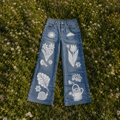 Garden Daydream High Waisted Jeans
