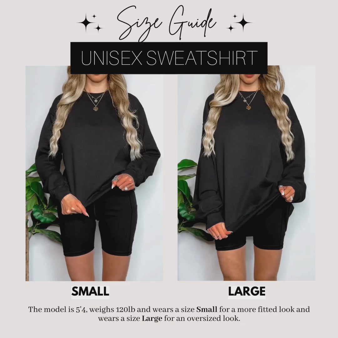 Unisex Crewneck Sweatshirt Size Guide