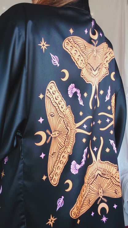 Moth Queen Short Robe ✴ Black