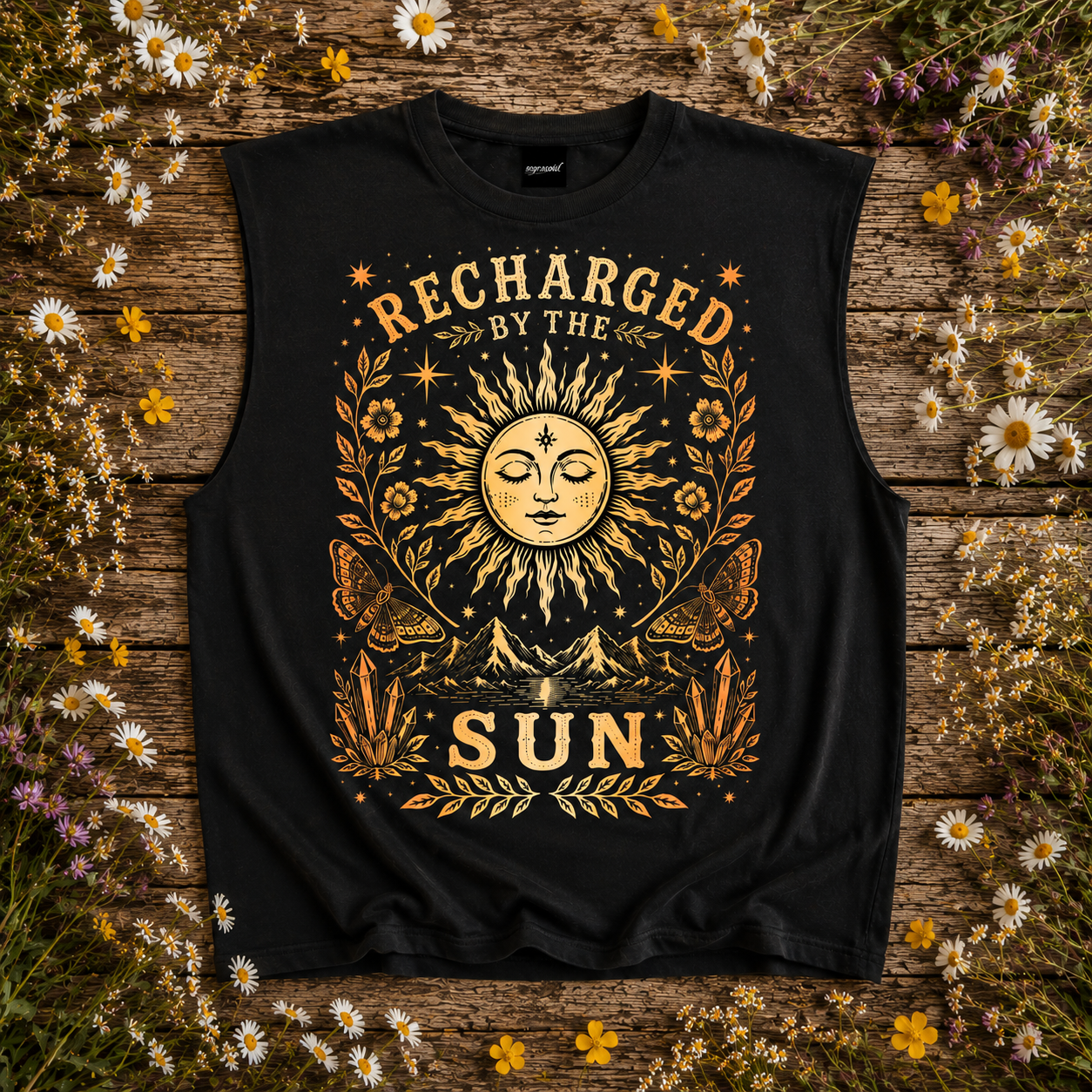 Recharged by the Sun Raw Edge Tank