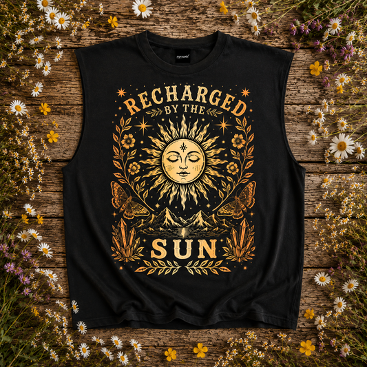 Recharged by the Sun Raw Edge Tank