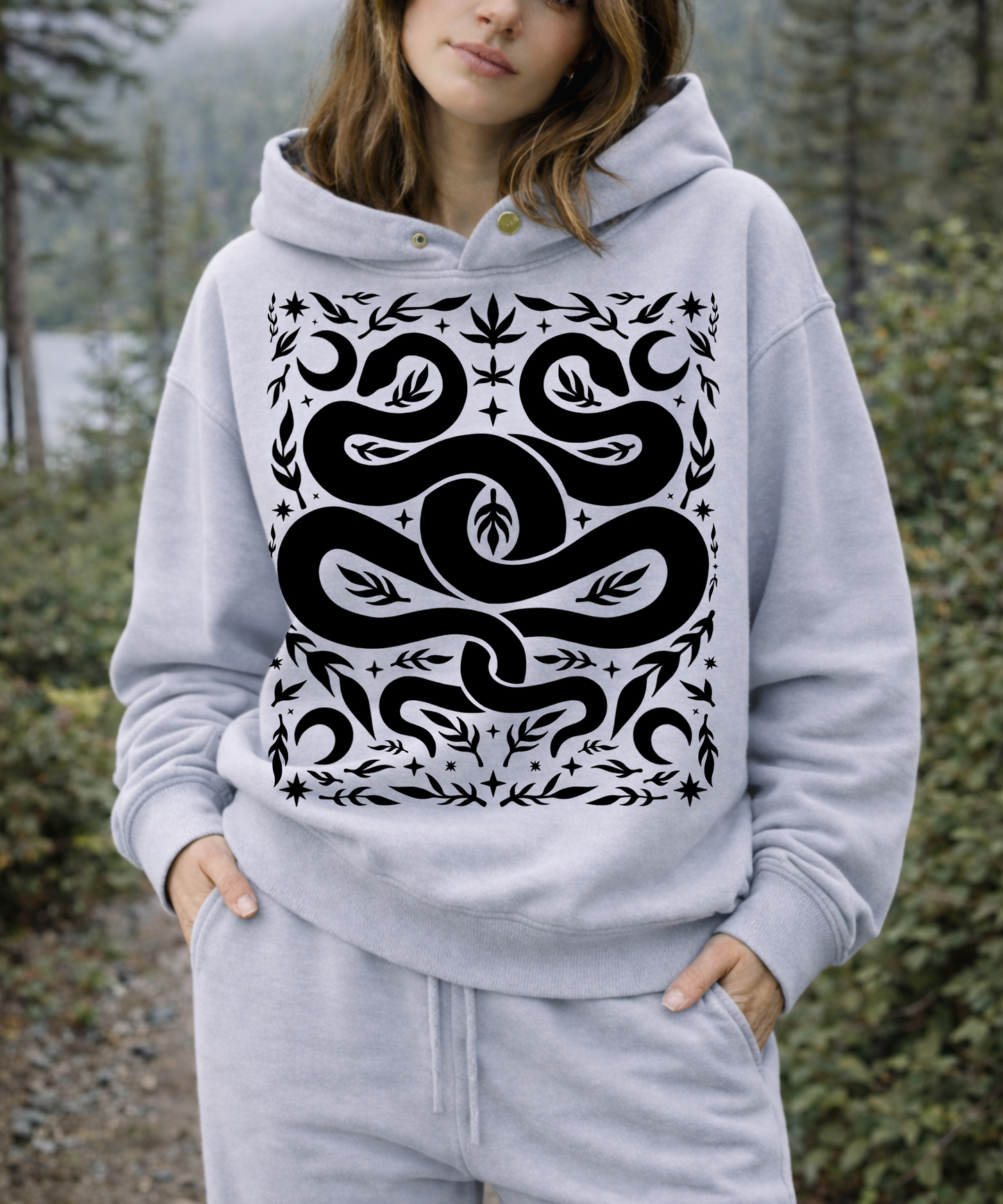 Serpent Twins Oversized Hoodie